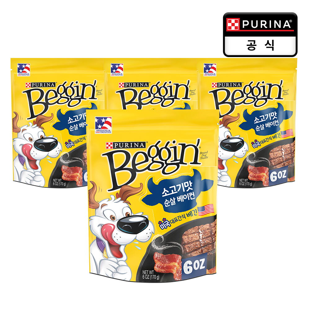 네슬레퓨리나 기타 베긴 스트립 베이컨 소고기맛 170g x 4개