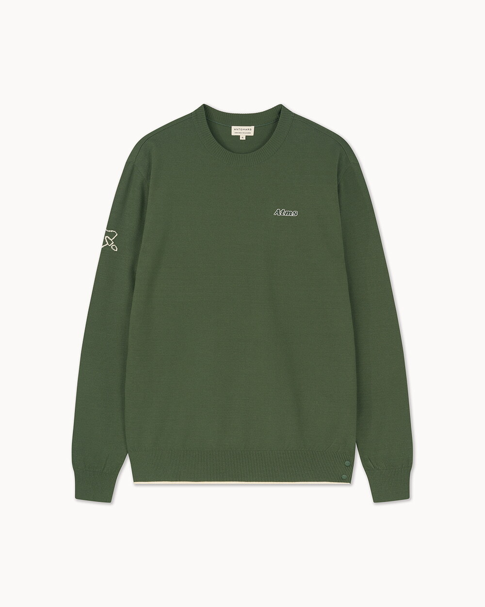앤투마스 [앤투마스] 남성 S/S Space Ship 라운드넥 니트 ABE1MSR401 카키