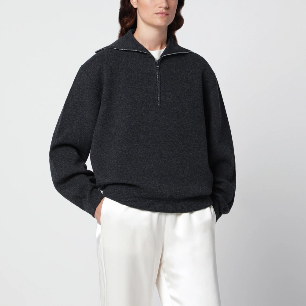 로히 26 F/W 로헤 차콜 그레이 울 & 캐시미어 풀오버 421-23-328WO-010 B0052292959