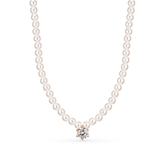 [도로시][도로시] 14k 모이사나이트 캐럿 스와진주 비드 목걸이(4mm)_1CT