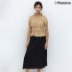 [플리츠미]26SS 오간자 로고 슬릿 플리츠 스커트 