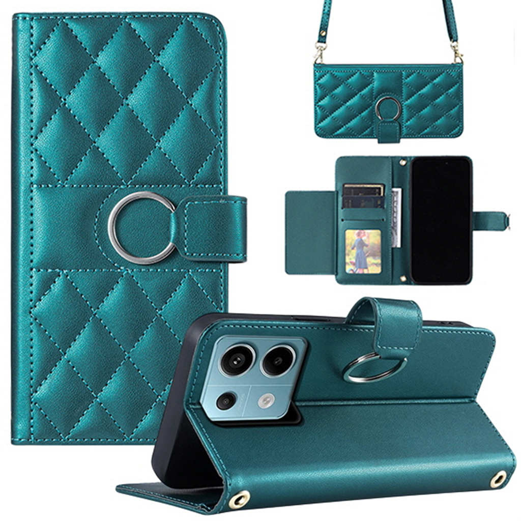 수나르 샤오미홍미노트13 프로 포코X6 4G 5G 럭셔리 다이어리 2단 지갑 가죽 목걸이 줄 스트랩 케이스