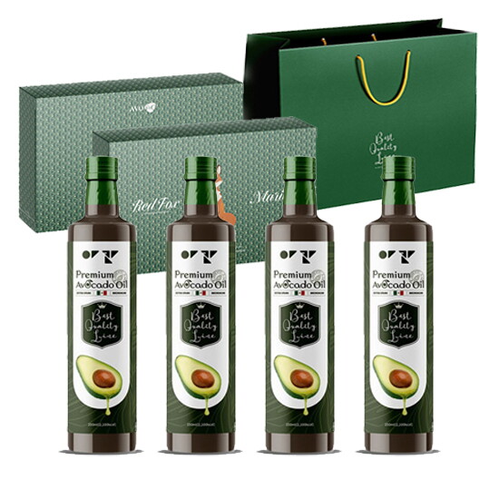 [아보아칸][4구SET] 아보카도엑스트라버진오일250ML*4EA 선물세트+선물박스+쇼핑백증정