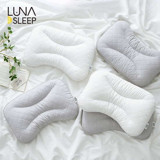 [루나앤슬립][4개 세트]메모리큐브 베개 4개 (화이트2+그레이2)