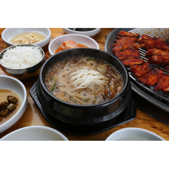 [황토집숯불닭갈비] 된장소면