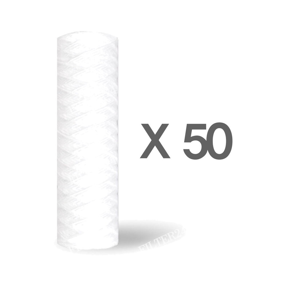 필터24 와운드실필터 하우징용 침전필터 250mm 1-100마이크론 50개 1BOX [갯벌/기름등 점성액체용]