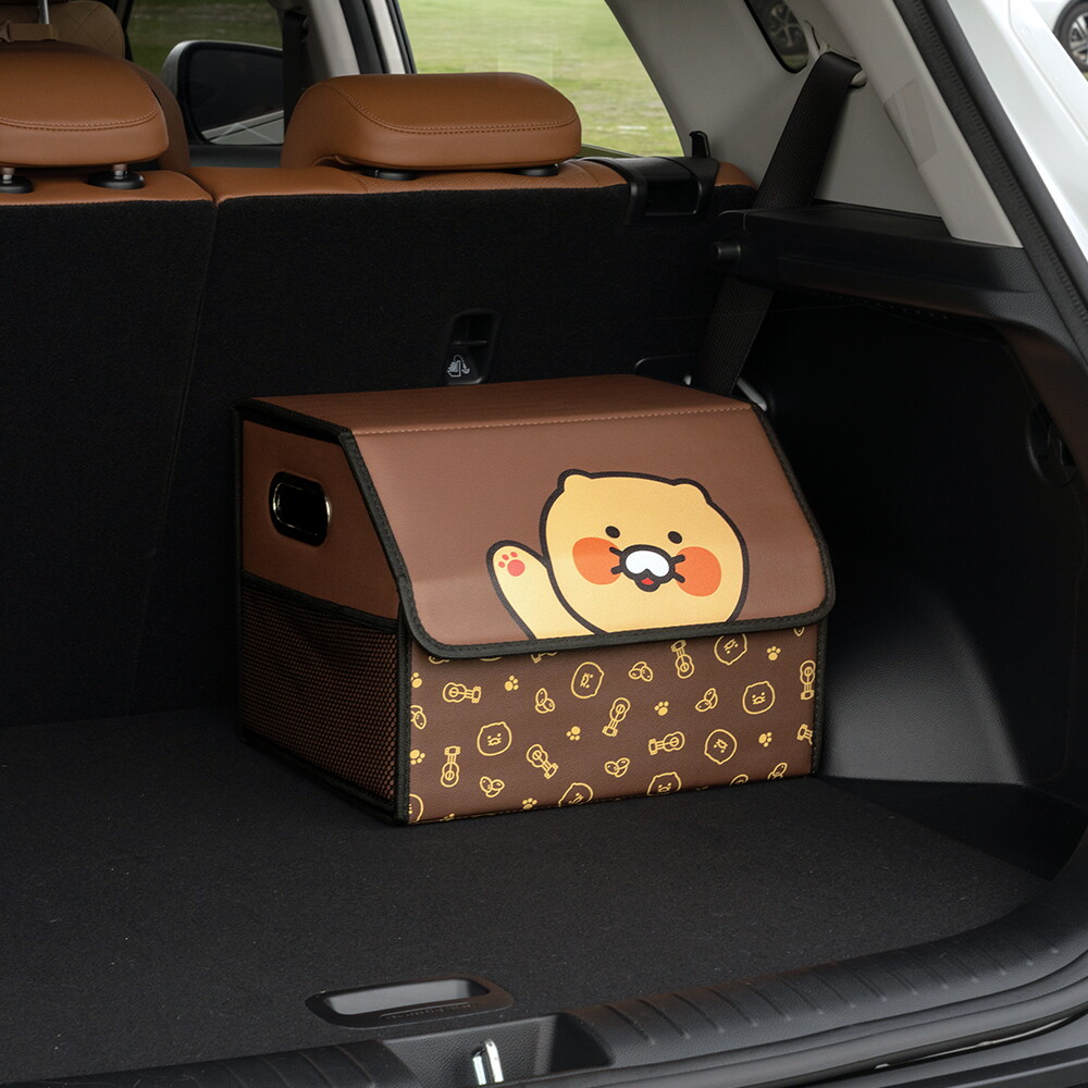 리튬포어스 카카오프렌즈 [4/14 12시 최저가 엘라이브]카카오프렌즈 춘식이 소형 클리어 차량용 트렁크 보관함 트렁크 정리함 대용량 접이식 보관함