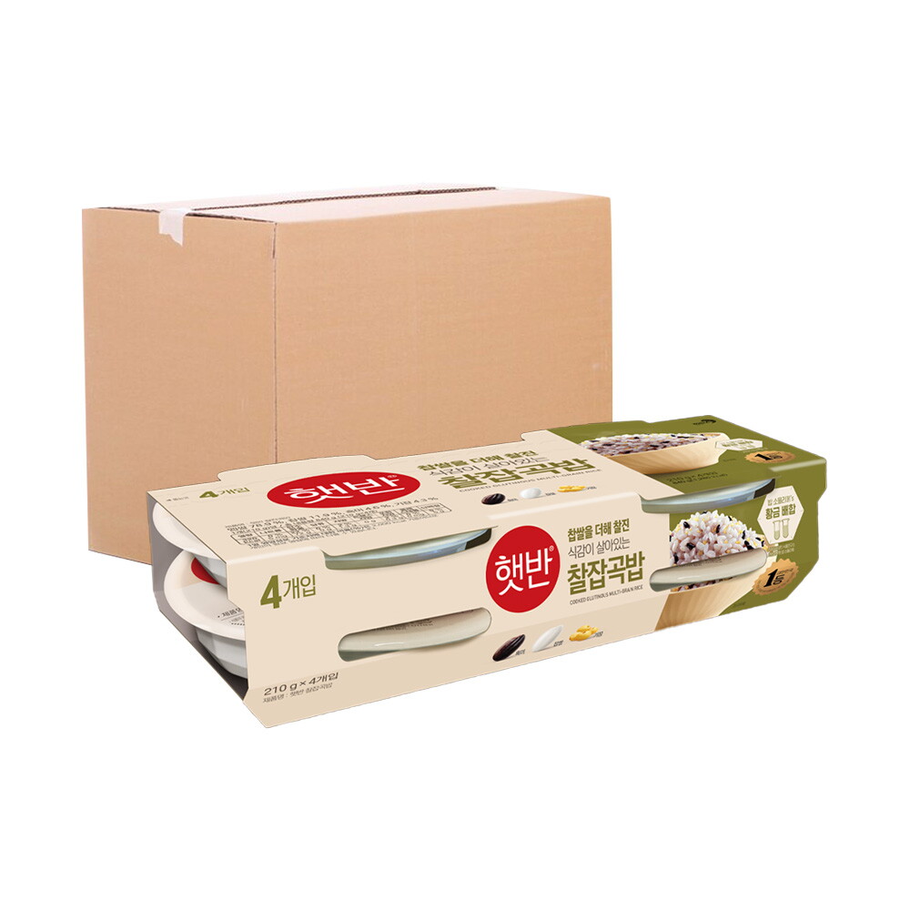 기타브랜드 [박스] CJ 햇반 매일 찰잡곡밥 210g 4개 12입