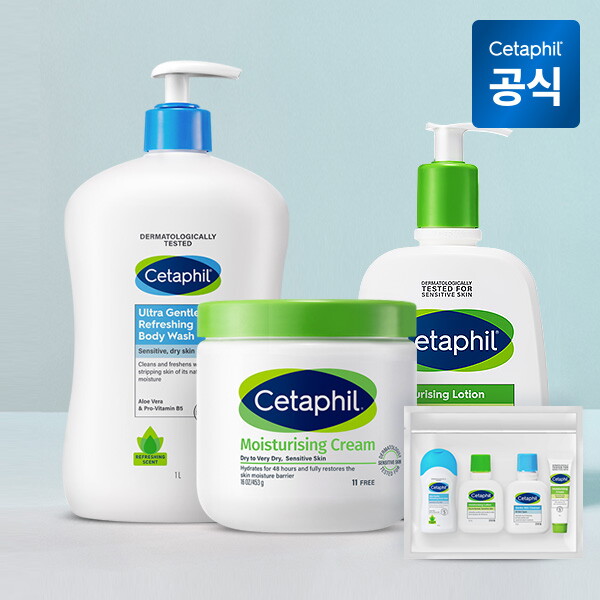 세타필 [★단독구성★] 세타필 모이스춰라이징 로션 473ml+크림 453g+바디워시 1L