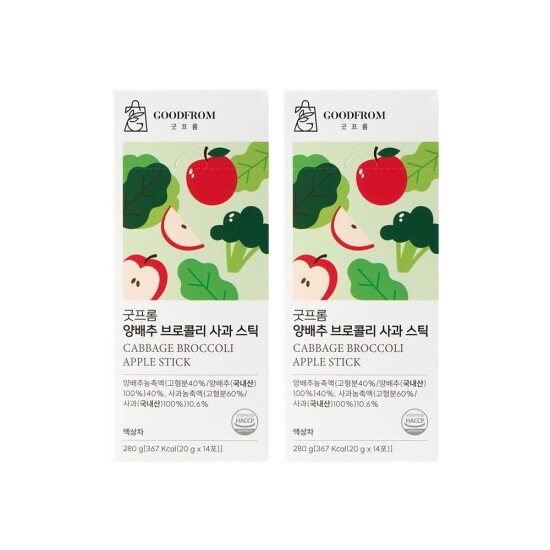 [굿프롬](2박스)굿프롬 양배추 브로콜리 사과 스틱
