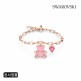 [스와로브스키][스와로브스키/본사정품] Teddy Heart 핑크 로즈골드 팔찌 M 5642978
