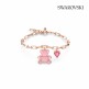 [스와로브스키][스와로브스키/본사정품] Teddy Heart 핑크 로즈골드 팔찌 M 5642978