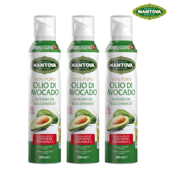 [만토바(MANTOVA)]만토바 100% 아보카도 오일 스프레이  600ml (200ml x 3개)