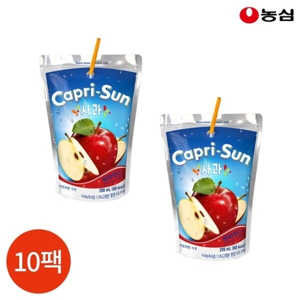 기타 [샵앤][리미드] 농심 카프리선 시원한 사과 주스 음료 200ml X 10팩_21233548_643514