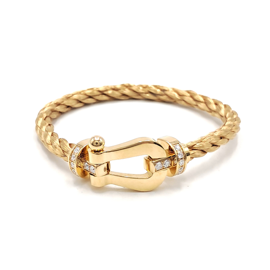 프레드 [구구스]중고명품 프레드 다이아 포스텐 팔찌 (라지) + 스트랩 SET (NO 10324141)