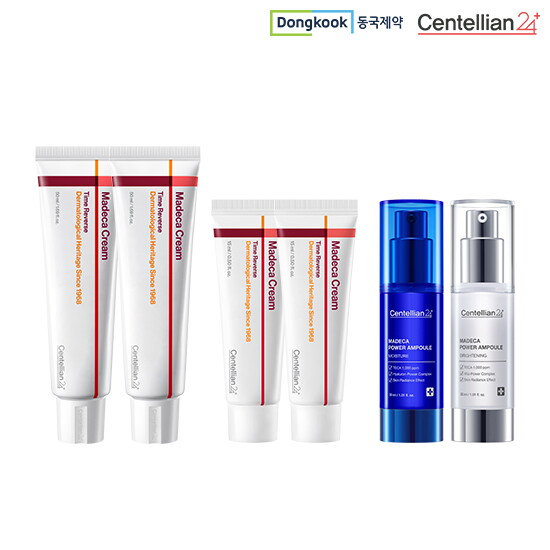 [센텔리안24][롯데엘라이브단독]마데카크림 시즌7 50ml*2통 + 15ml*2통 + 파워앰플 30ml 2종(브라이트닝, 모이스처)