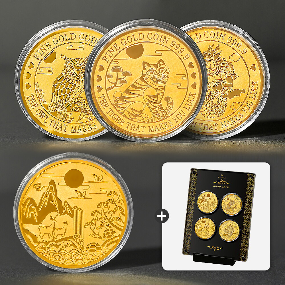 골드앤 골드앤 순금 코인 0.2gX4종+럭키스퀘어 아트 스탠드(38800원) 무료 증정