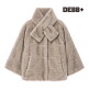 [뎁+]○(런칭가 99,000원)24FW 호리젠탈 FAUX 밍크 자켓+머플러 SET
