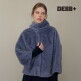 [뎁+]○(런칭가 99,000원)24FW 호리젠탈 FAUX 밍크 자켓+머플러 SET