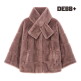 [뎁+]○(런칭가 99,000원)24FW 호리젠탈 FAUX 밍크 자켓+머플러 SET