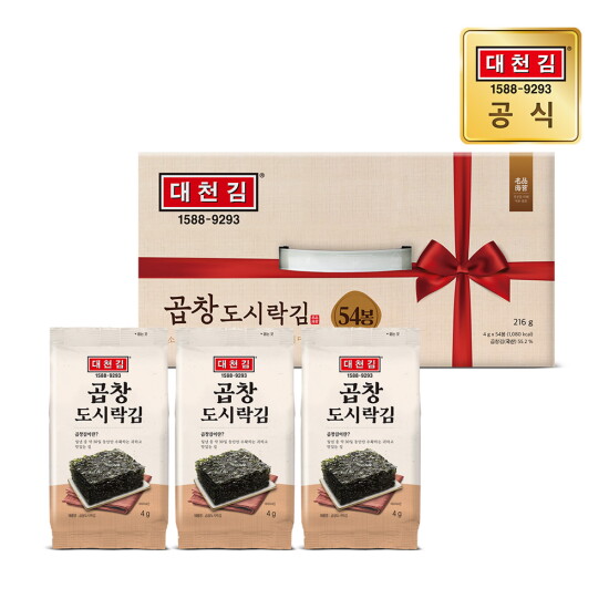 [대천김]대천김 곱창도시락김 4g x 54봉