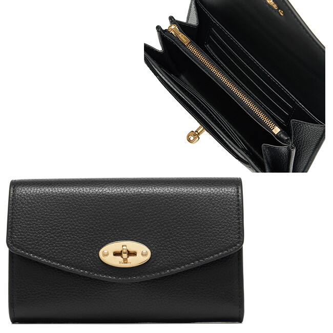 MULBERRY 멀버리 멀버리 지갑 RL4869 205 A100 달리 중지갑 블랙 여성반지갑 여자반지갑 당일발송