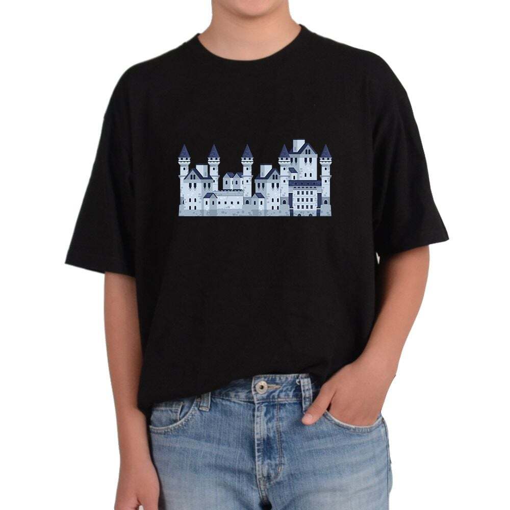 지오벤처스 오버핏반팔티 중세유럽시대 건물 중세 성 중세마을 풍경 전사이즈