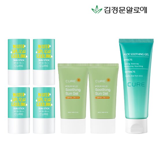 워터 스플래쉬 쿨링 선스틱 23g×4 + 아쿠아 선젤크림 50ml x 2 + 수딩젤 100ml x 1