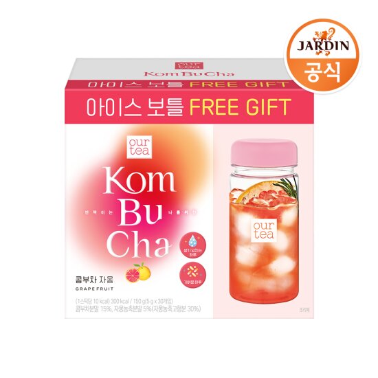 [쟈뎅] 아워티 콤부차 자몽 30p+보틀팩 SET (유통기한: 2023-04-19)