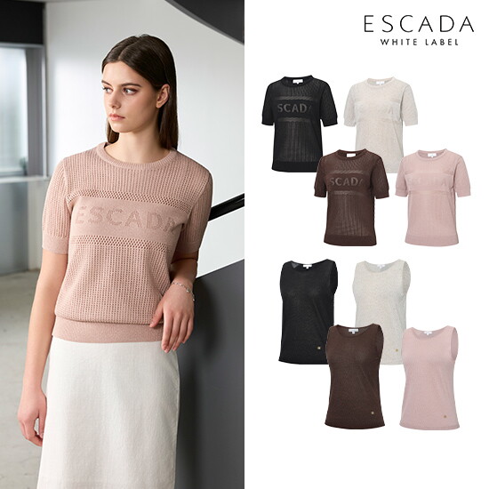 [에스까다]○ ESCADA 26SS 여성 크로쉐 풀오버 + 나시 니트 2종