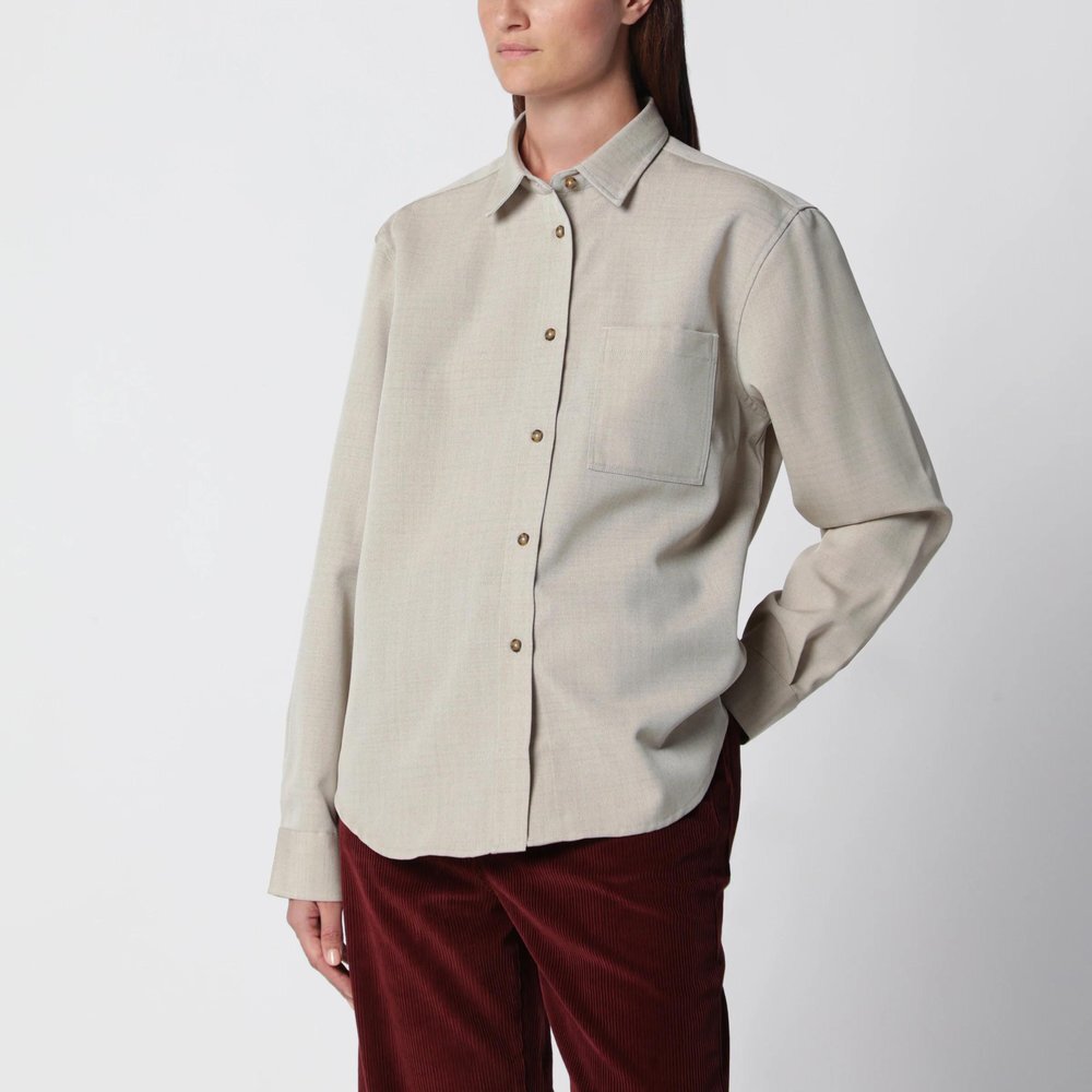로헤 로히 26 F/W 로헤 BUTTERCOLOURED 울 & 실크 셔츠 421-19-002CO-106 B0052292962