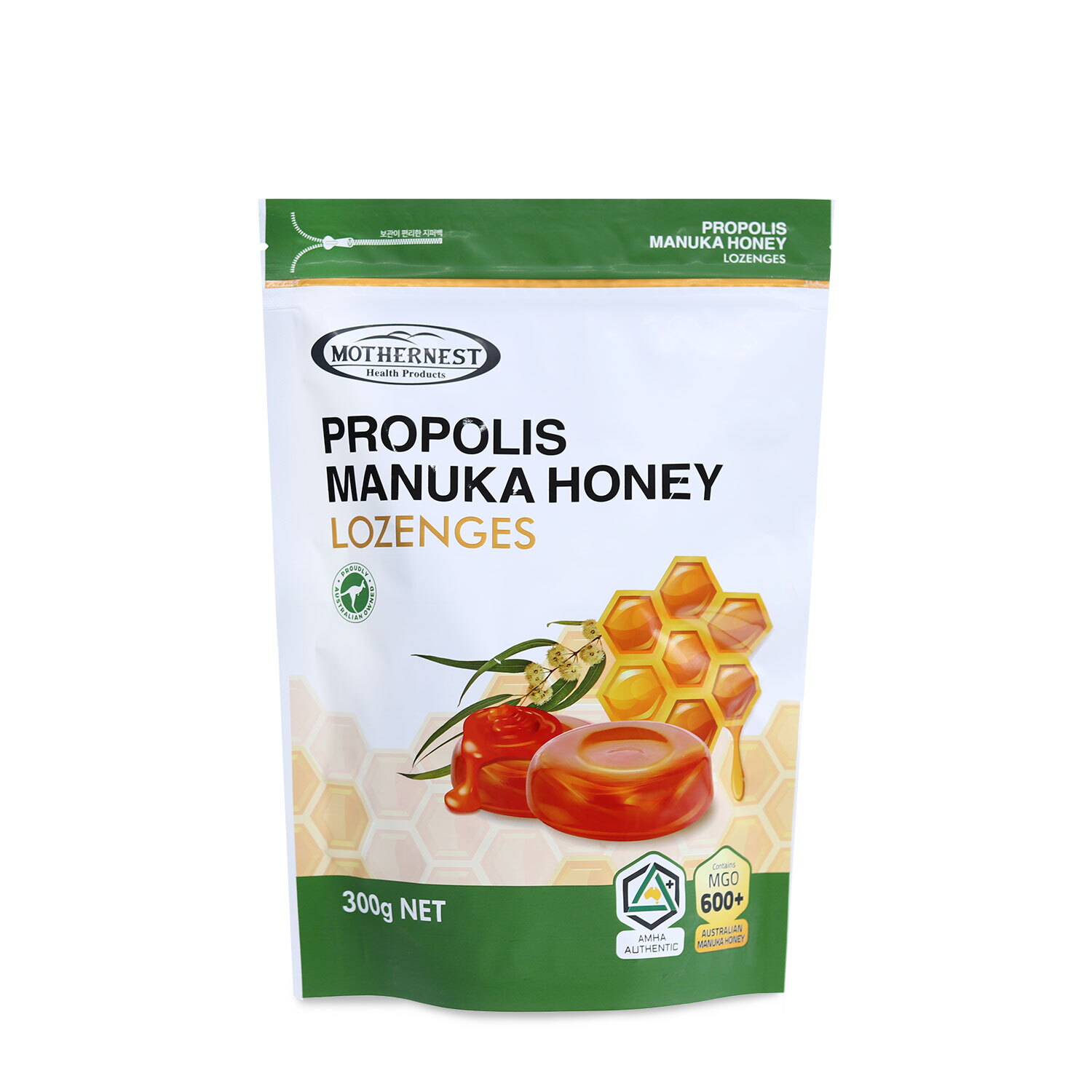 RBK Nutraceuticals Pty Ltd 마더네스트 (마더네스트) 프로폴리스 마누카 허니 로젠지스 캔디 300g (MGO600+)