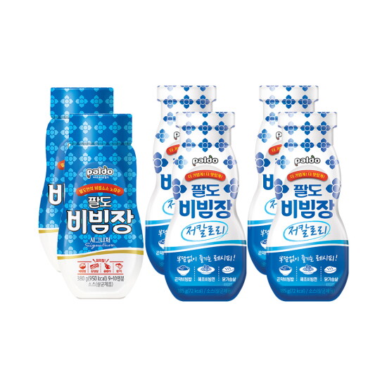 [팔도]비빔장 2종 세트 시그니처 380gX2개+저칼로리X4개(총 용기 6통)