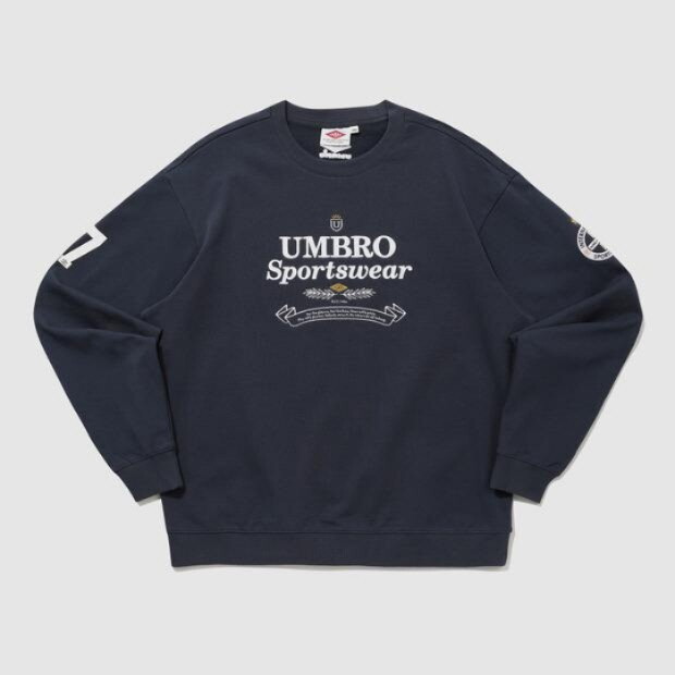 엄브로 엄브로긴팔티 JQS UQ111CFS21-DVY HBL 브리티시 캐주얼 맨투맨 / DVY