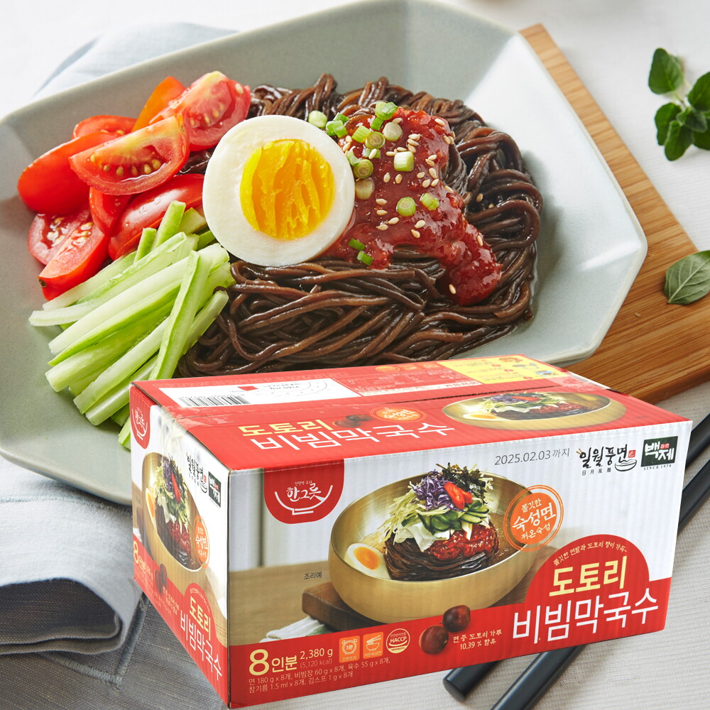 백제푸드 백제 일월풍면 도토리 비빔 막국수 x 8개입 /코스트코