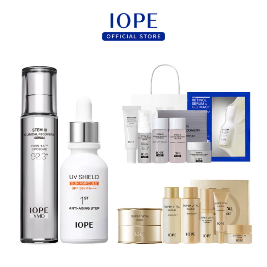 [아이오페][미위크LIVE+][아이오페]XMD 스템3 클리니컬 리커버리 세럼 50ml + 선 앰플 40ml