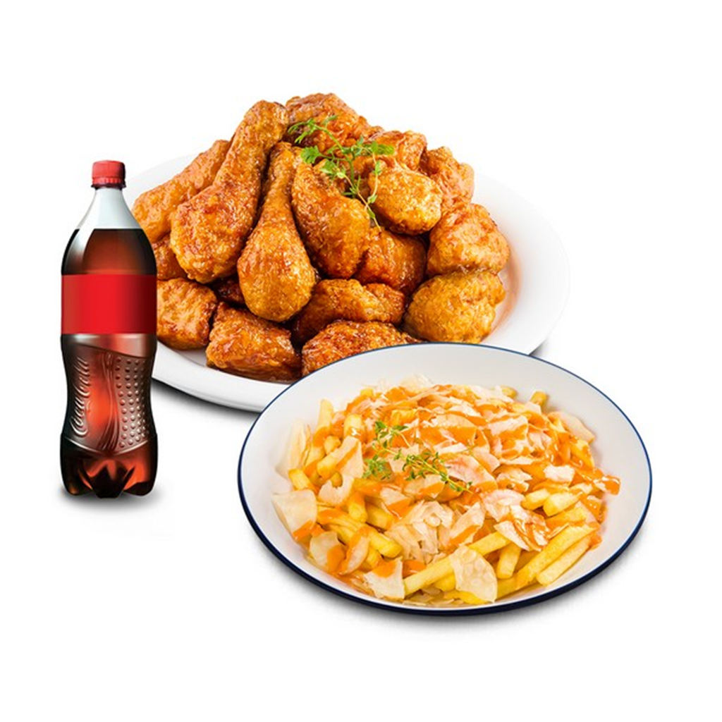 호식이두마리치킨 (호식이두마리) 간장치킨+치폴레 감자튀김+콜라500ml
