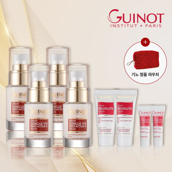 [기노][한창서패키지] 롱그비 플러스 세럼 30ml*4+3ml*2+누벨비크림 15ml*2+파우치)
