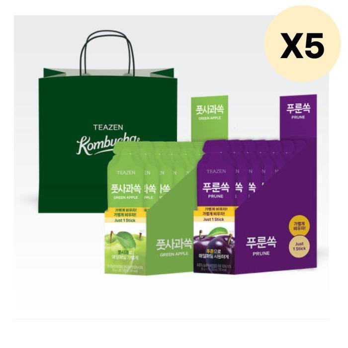웰파인 셀러허브 식품 티젠 푸룬쏙  풋사과쏙 콤부차 스틱 단체 선물 5세트