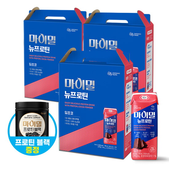 [대상웰라이프][대상웰라이프] 마이밀 마시는 뉴프로틴 딥초코 (190mlx16팩), 3박스