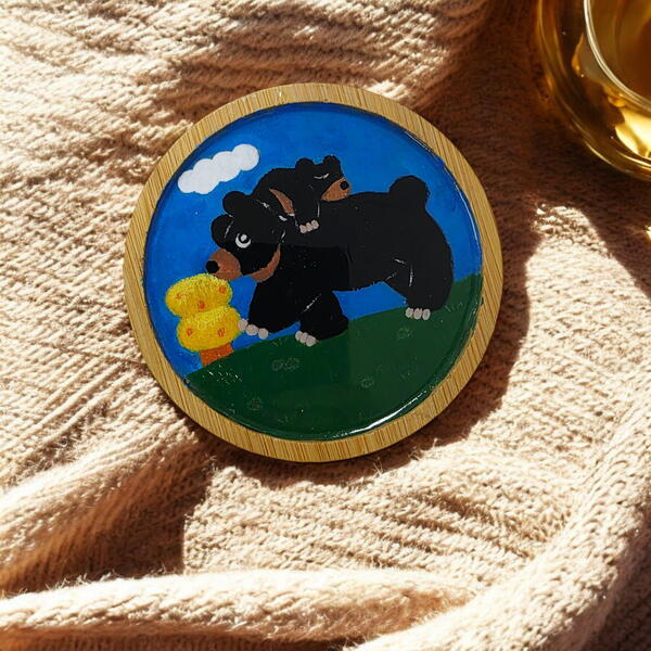 에듀팜몰 아트박스 아트박스/에듀팜몰 멸종위기종 동물 원형 우드코스터 시리즈 DIY 키트