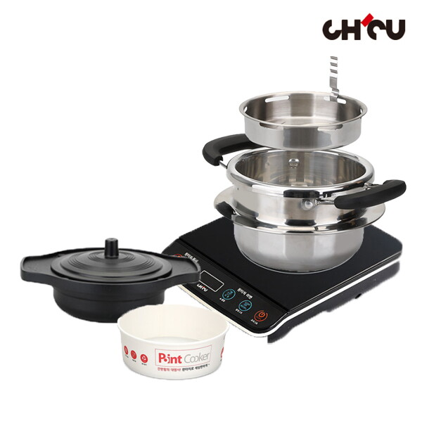 기타브랜드 치치쿠쿠 IH 인덕션&가스 1~2인 원터치 저당 압력솥 1.2L [저당 세트] / 당뇨밥솥 저혈당 당밥솥 소형 미니