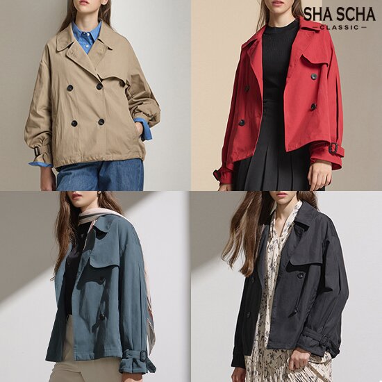 [홈쇼핑인기] 샤샤 블루종 트렌치 자켓