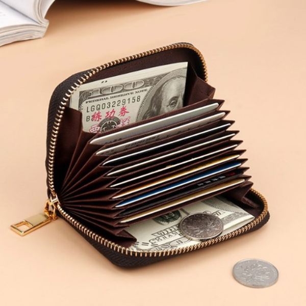 주식회사 미라클세븐 신상오픈런 [하프클럽/신상오픈런]아코디언 지퍼반지갑 카드 다용도수납 무광 엠보싱