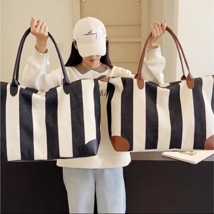 상세페이지 참조 셀러허브잡화 국내가 스트라이프 케리어 여행용 대형 이거찜 결합 캐리어보조가방 보스턴백 트래블백 캐리어가