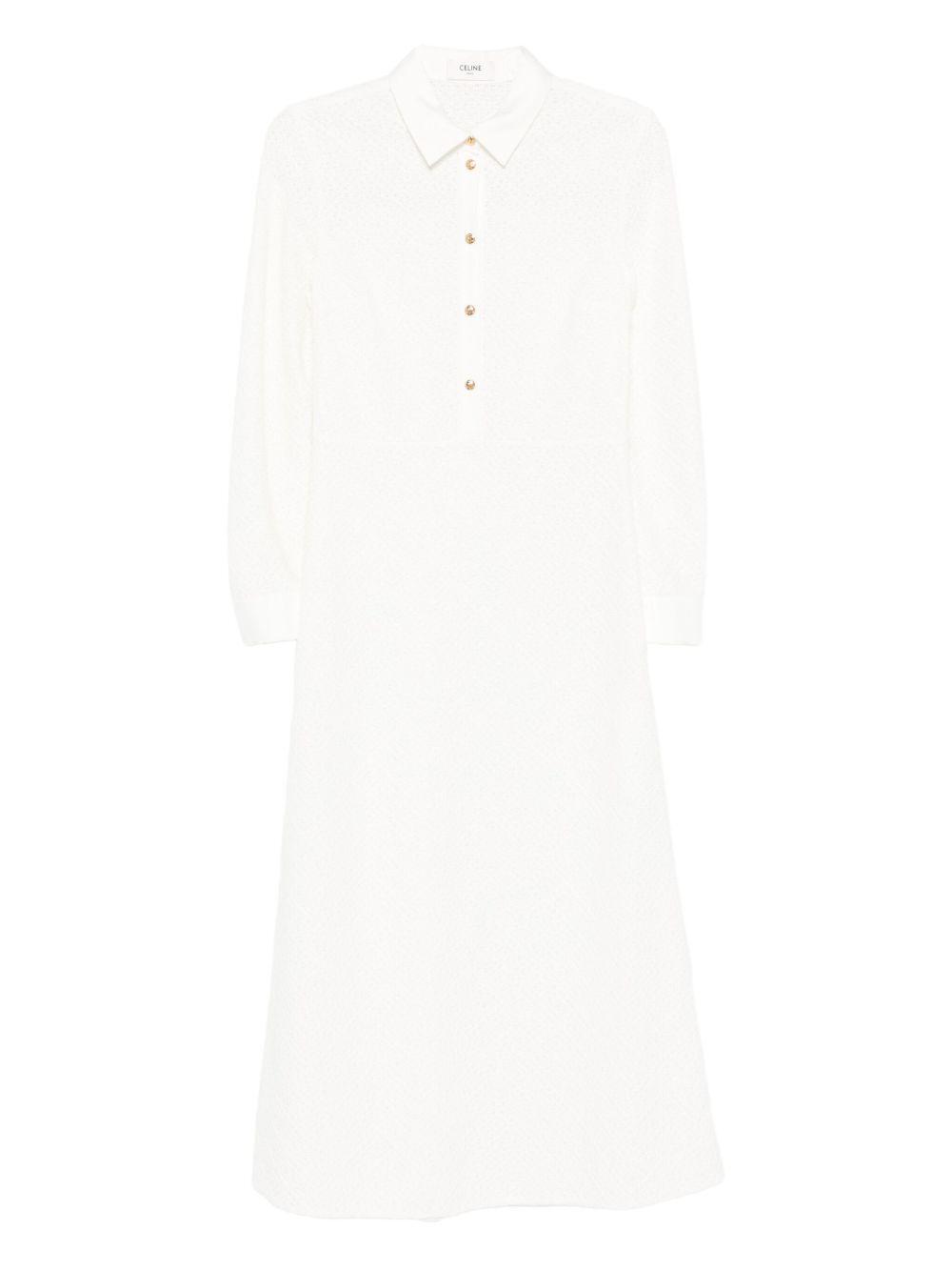 셀린느 셀린느 셀린느 CROCHET 코튼 롱 드레스 RR0BY046497IV B0711756858