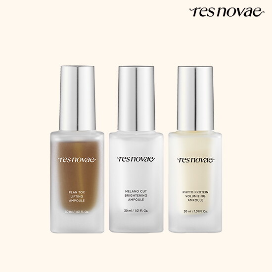 [레스노베]앰플 트리오 세트(플랜 톡스 30ml+멜라노 컷 브라이트닝 30ml+ 피토 프로틴 볼류마이징 30ml)