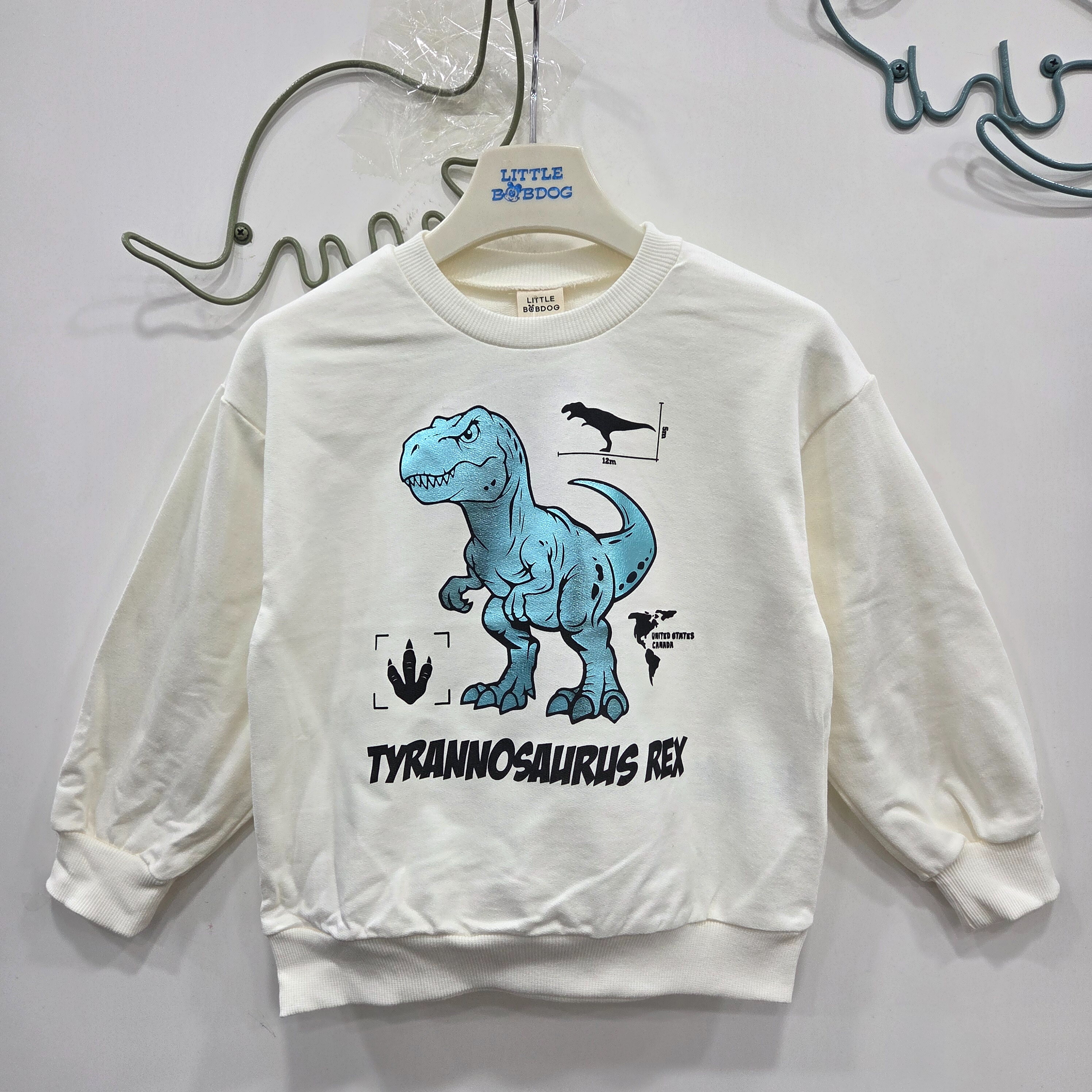 (주)인다인 리틀밥독 [리틀밥독]티라노킹 봄티셔츠