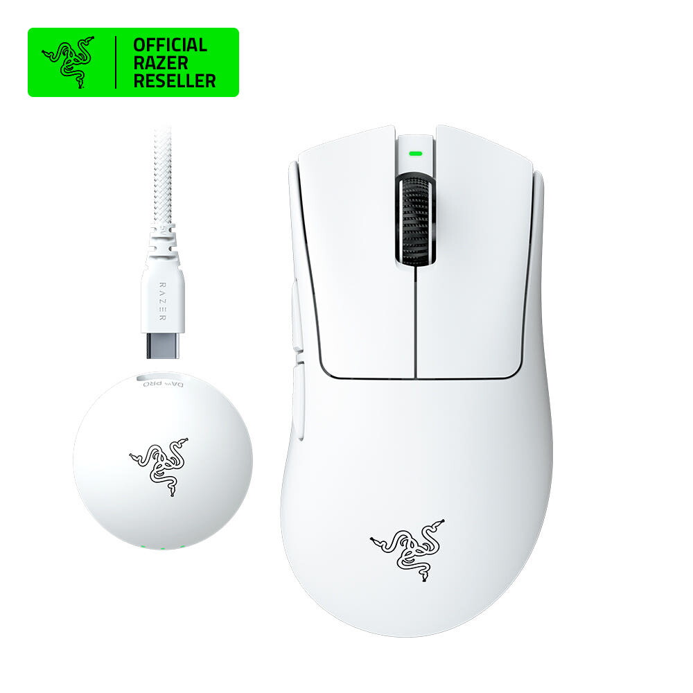 RAZER 레이저 레이저코리아 Deathadder V4 Pro 유무선 게이밍 마우스 화이트