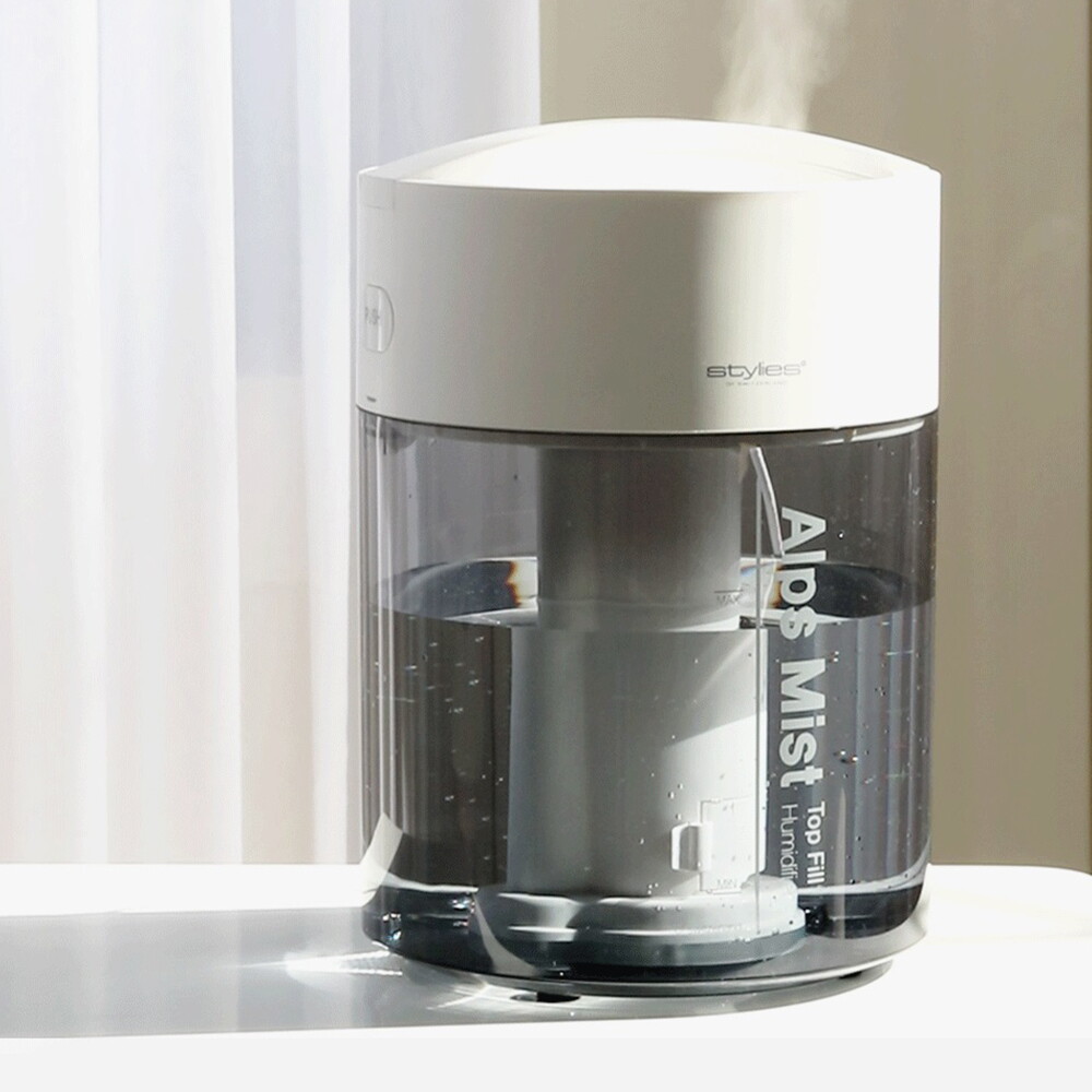 스타일리스(가전) [5%비밀쿠폰]세척편한 통세척 가습기 거실 사무실 가정용 원룸 아기방 가습기 UV살균 대용량 4L